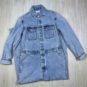 UO Cheap Monday Rigid Denim Boiler Suit Coverall Denim Jean Jumpsuit Medium